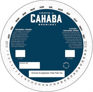 Cahaba Brewing Co. Simcoe Sunglasses India Pale Ale