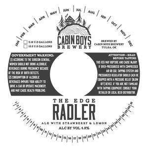 Cabin Boys Brewery The Edge Radler Ale With Strawberry & Lemon