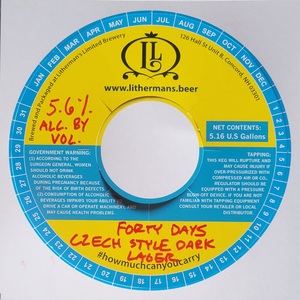 Litherman's Limited Forty Days Czech Style Dark Lager
