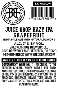Breckenridge Brewery, LLC Juice Drop Grapefruit