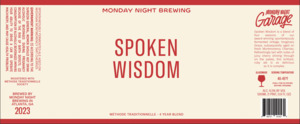 Monday Night Brewing Spoken Wisdom