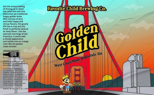 Favorite Child Brewing Co. Golden Child West Coast Style India Pale Ale May 2023