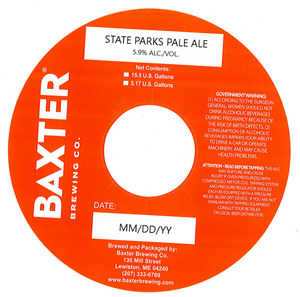Baxter Brewing Co State Parks Pale Ale