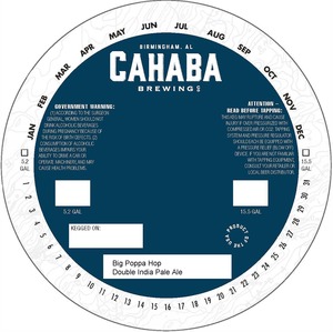 Cahaba Brewing Co. Big Poppa Hop Double India Pale Ale May 2023