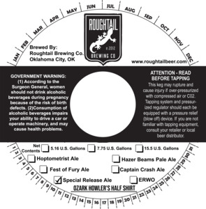 Roughtail Brewing Co. Ozark Howler's Half-shirt May 2023