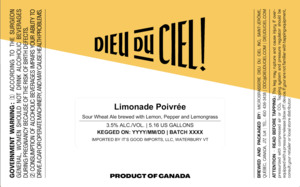 Dieu Du Ciel Limonade PoivrÉe