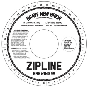 Zipline Brewing Co Can Opener Tropical Ale May 2023