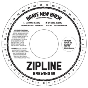 Zipline Brewing Co Can Opener Tropical Ale May 2023