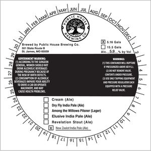 Public House Brewing Co New Zealot India Pale Ale