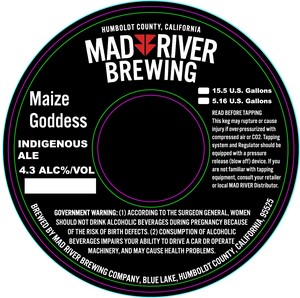 Mad River Brewing Maize Goddess Indigenous Ale