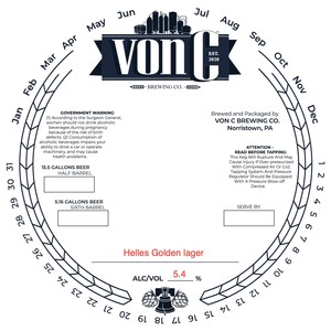 Vonc Brewing Co. Helles Golden Lager May 2023