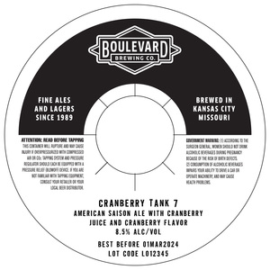 Boulevard Cranberry Tank 7