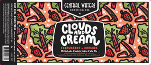 Central Waters Brewing Co. Clouds And Cream Strawberry + Rhubarb May 2023