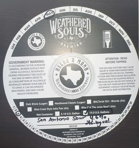 Weathered Souls Brewing Co. San Antonio Sour May 2023