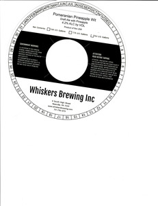 Whiskers Brewing Inc Pomeranian Pineapple Wit May 2023