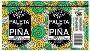 Rahr & Sons Brewing Company Paleta De Pina