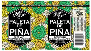 Rahr & Sons Brewing Company Paleta De Pina