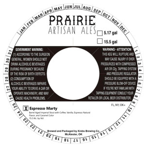Prairie Artisan Ales Espresso Marty May 2023