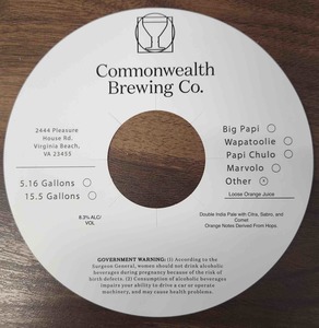 Commonwealth Brewing Co Loose Orange Juice