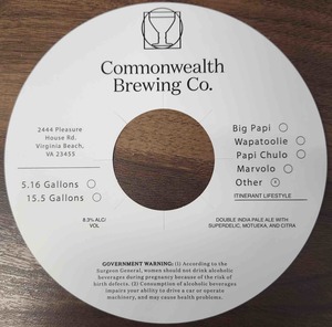 Commonwealth Brewing Co Itinerant Lifestyle