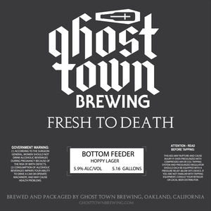 Ghost Town Brewing Bottom Feeder