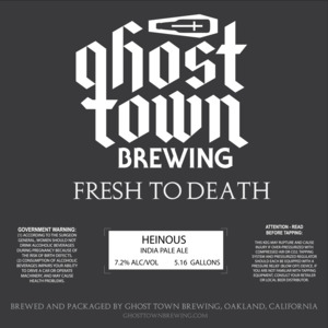Ghost Town Brewing Heinous