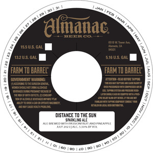 Almanac Beer Co. Distance To The Sun