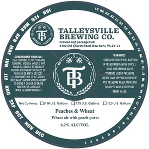 Talleysville Brewing Co. Peaches & Wheat