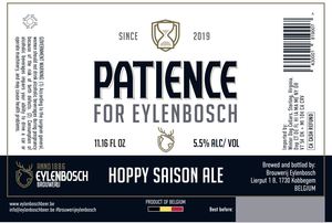 Eylenbosch Patience For Eylenbosch Hoppy Saison Ale