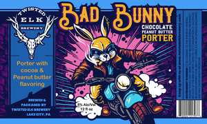 Twisted Elk Brewery Bad Bunny Chocolate Peanut Butter Porter May 2023