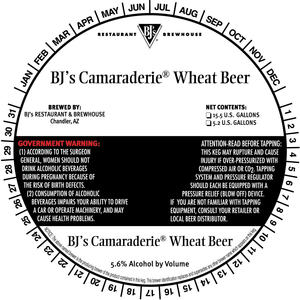 Bj's Camaraderie Wheat Beer May 2023