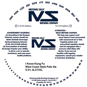Mustang Sally Brewing Company, LLC I Know Kung Fu