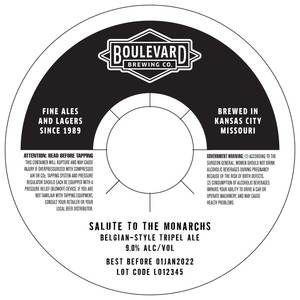 Boulevard Brewing Co. Salute To The Monarchs March 2024