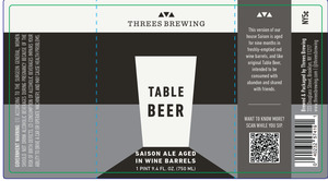 Table Beer Saison Ale Aged In Wine Barrels 