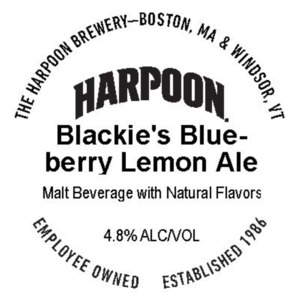 Harpoon Blackie's Blueberry Lemon Ale