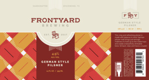Frontyard Brewing German Style Pilsner April 2024