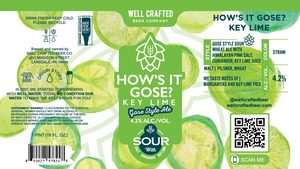 Well Crafted Beer Company How's It Gose? Key Lime