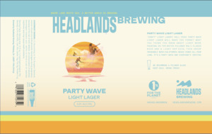 Headlands Brewing Party Wave Light Lager