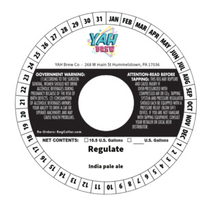 Yah Brew Co Regulate