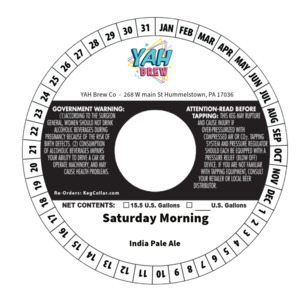 Yah Brew Co Saturday Morning