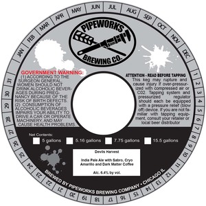 Pipeworks Brewing Co Devils Harvest April 2024