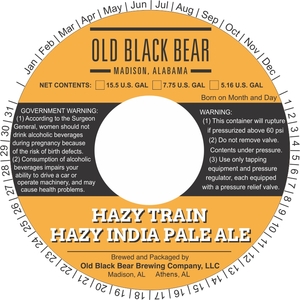 Old Black Bear Hazy Train Hazy IPA April 2024
