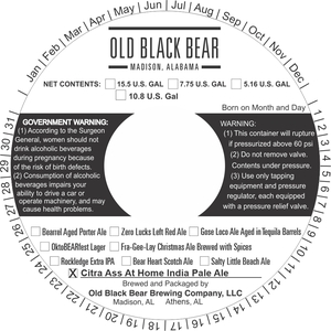 Old Black Bear Citra Ass At Home IPA April 2024