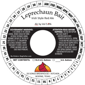 28 Songs Brewhouse + Kitchen Leprechaun Bait April 2024