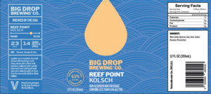 Big Drop Brewing Co. Reef Point Kolsch