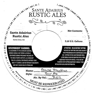 Sante Adairius Rustic Ales Precise Discussion