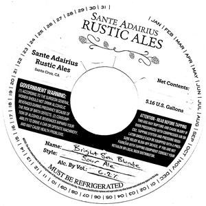 Sante Adairius Rustic Ales Bright Sea Blonde