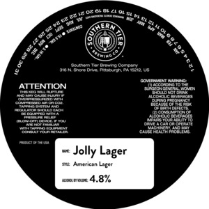 Southern Tier Brewing Company Jolly Lager