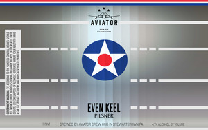 Aviator Brew Hub Even Keel Pilsner
