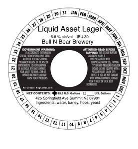 Bull N Bear Brewery Liquid Asset Lager